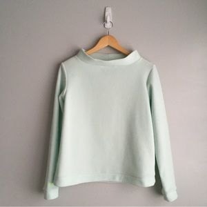 Dudley Stephens mint green Brighton boatneck fleece top